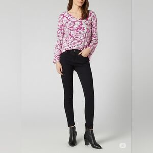 Ms. Bella D multi color Floral patterned blouse EUC